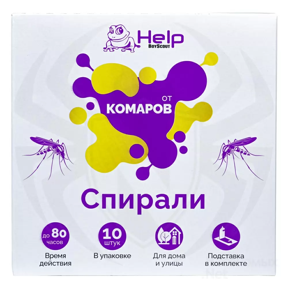 Help (Хэлп) спирали от комаров с подставкой, 10 шт